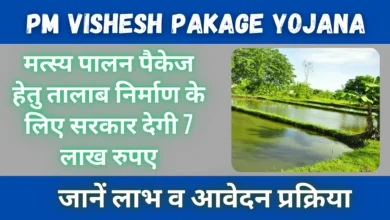 Pradhanmantri Vishesh Pakage Yojana : मत्स्य पालन पैकेज हेतु तालाब निर्माण के लिए सरकार देगी 7 लाख रुपए, जानें लाभ व आवेदन प्रक्रिया