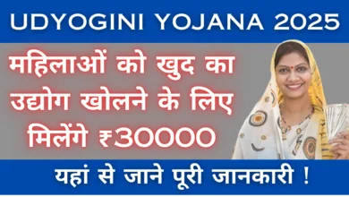 Udyogini Yojana 2025 : महिलाओं को खुद का उद्योग खोलने के लिए मिलेंगे ₹30000, यहां जाने पूरी जानकारी !